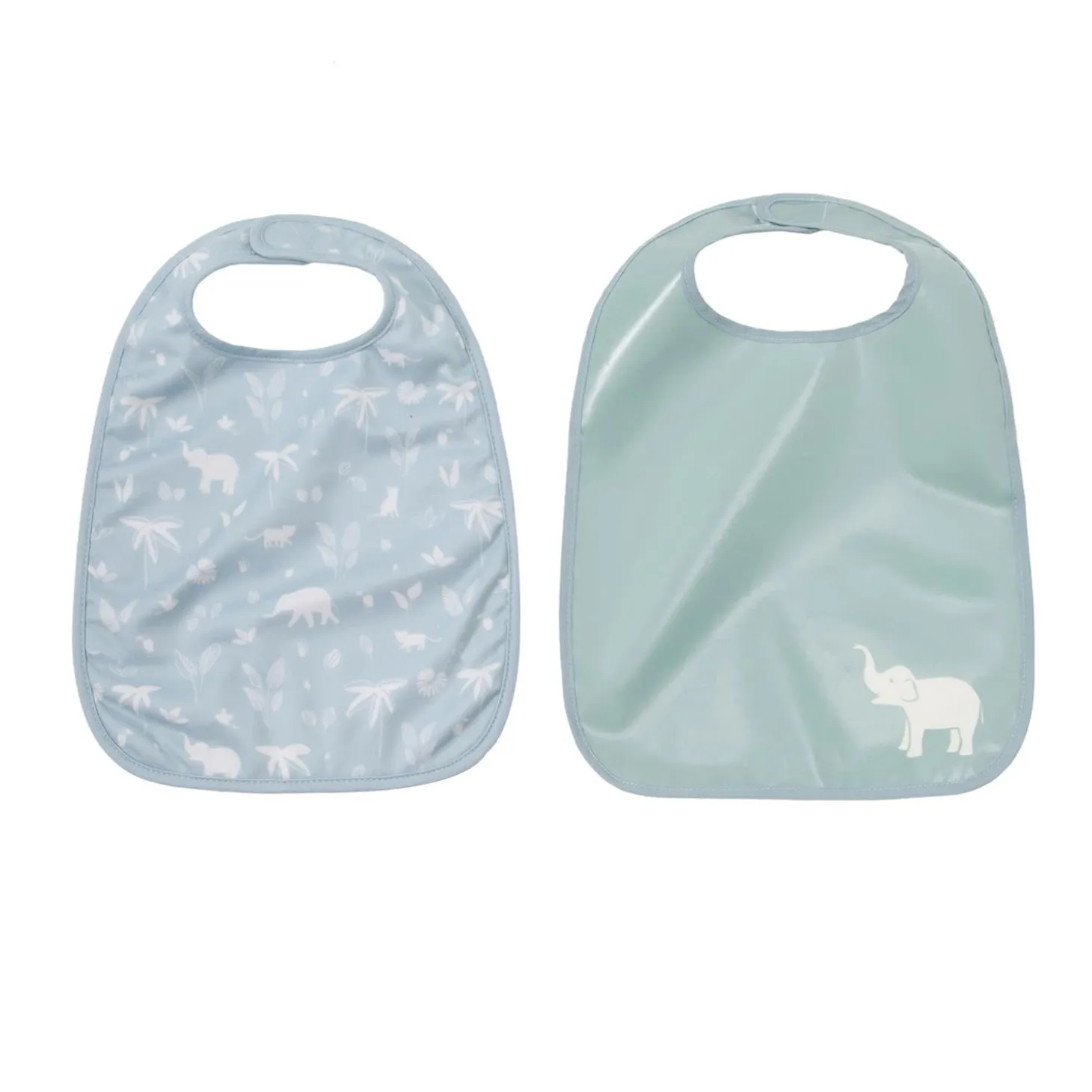 BabyToLove Lot de 2 bavoirs bi-matières Green Tropic