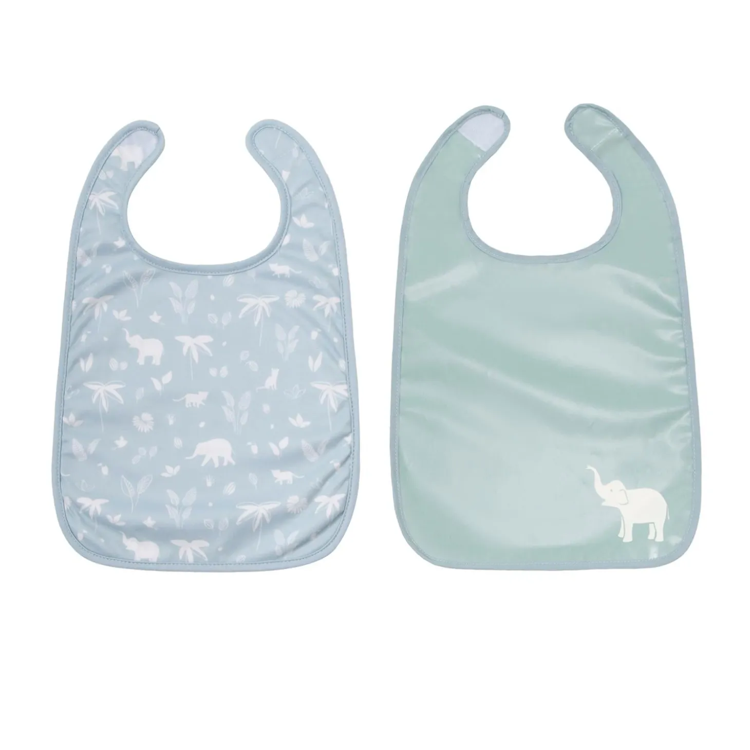 BabyToLove Lot de 2 bavoirs bi-matières Green Tropic