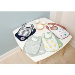 BabyToLove Lot de 2 bavoirs bi-matières Green Tropic
