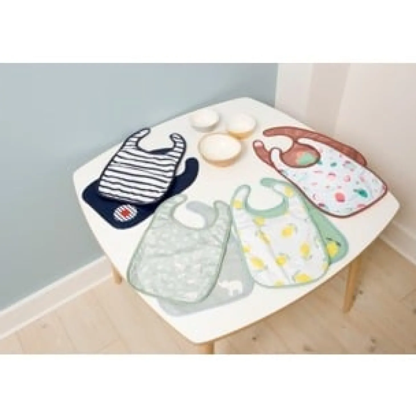 BabyToLove Lot de 2 bavoirs bi-matières Green Tropic