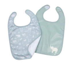 BabyToLove Lot de 2 bavoirs bi-matières Green Tropic