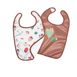 BabyToLove                    Lot de 2 bavoirs bi-matières    Cactus Garden