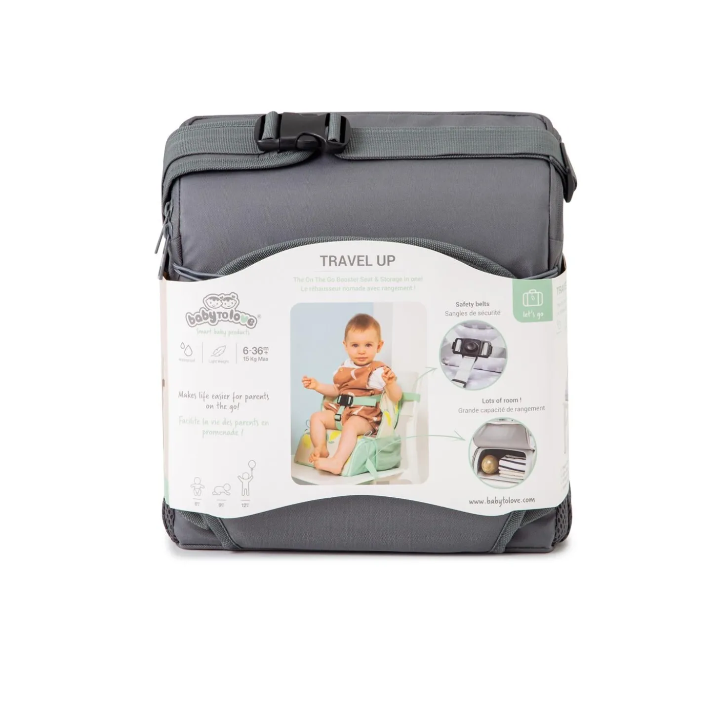 BabyToLove Rehausseur de chaise nomade Travel Up Anthracite
