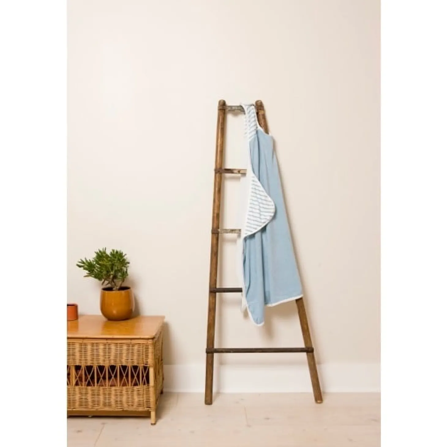 BabyToLove Serviette de bain Papillon Blue Stripes