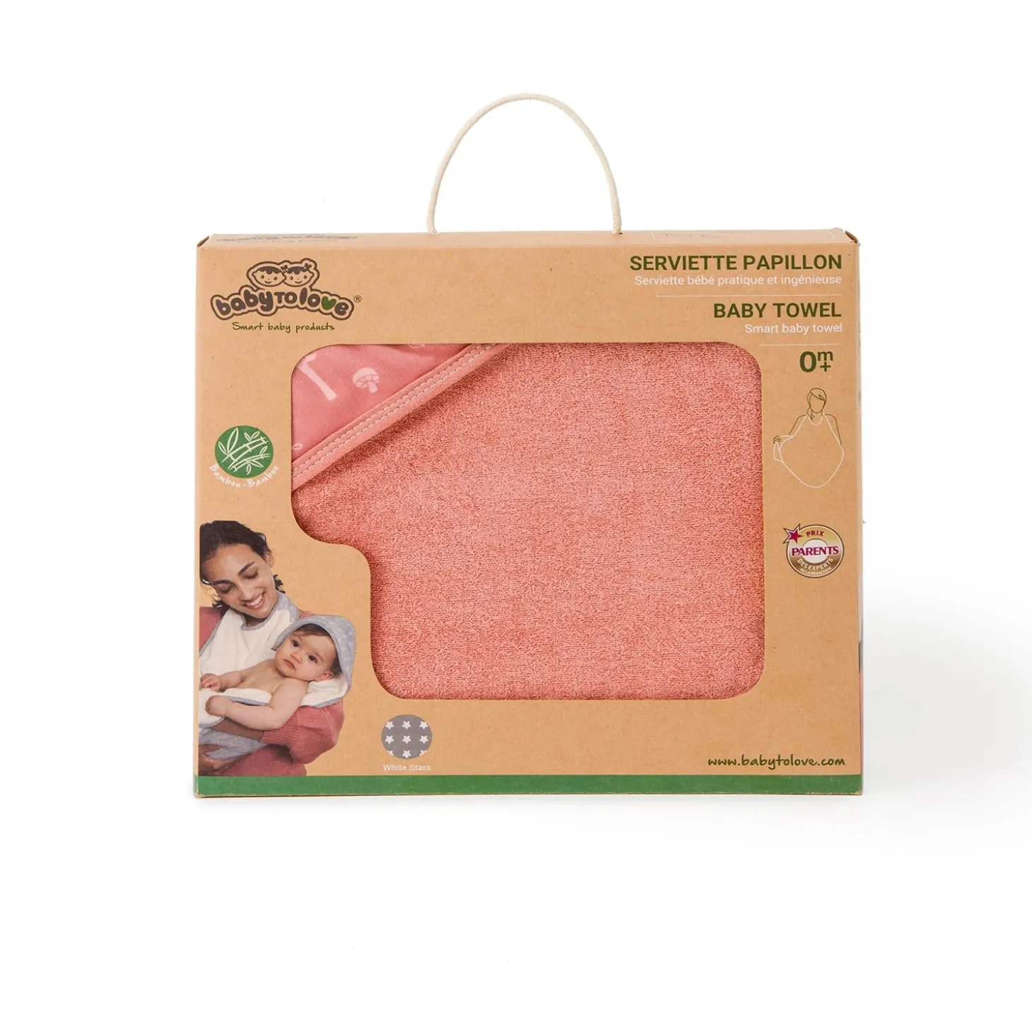 BabyToLove Serviette Papillon en Bambou Pink Forest
