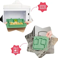 Badabulle                    Assiette à compartiments anti-dérapante    Vert