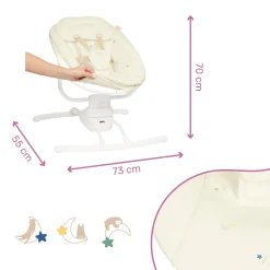 Badabulle                    Balancelle latérale avec télécommande    Crème            0-6 mois