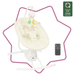 Badabulle                    Balancelle latérale avec télécommande    Crème            0-6 mois