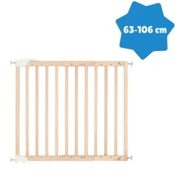 Badabulle Barrière extensible Deco Pop Bois Naturel