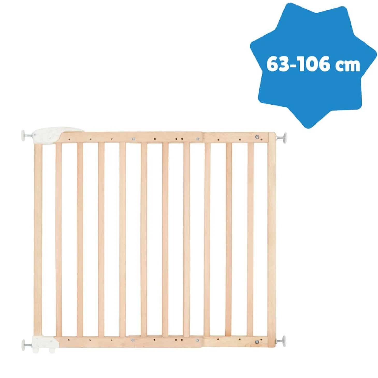Badabulle Barrière extensible Deco Pop Bois Naturel