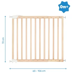 Badabulle Barrière extensible Deco Pop Bois Naturel