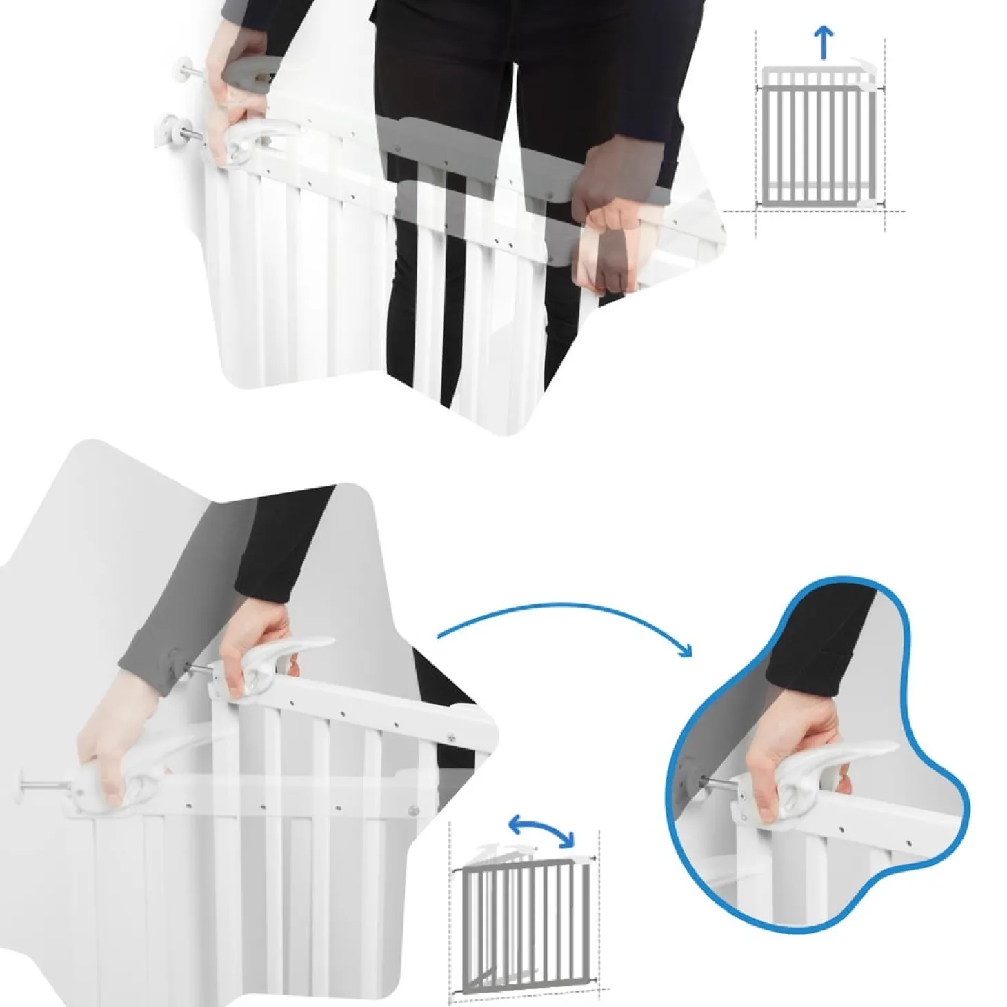 Badabulle Barrière extensible Deco Pop Blanc