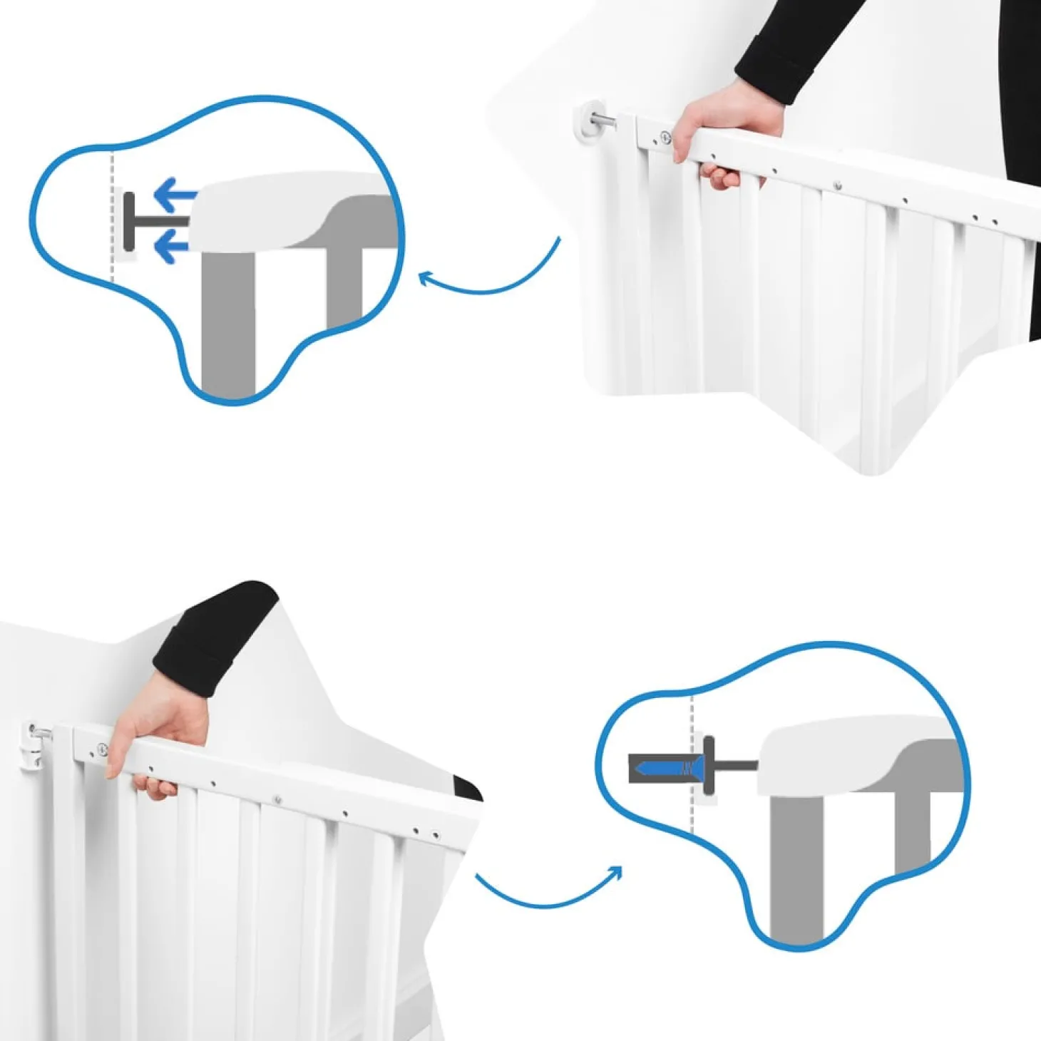 Badabulle Barrière extensible Deco Pop Blanc