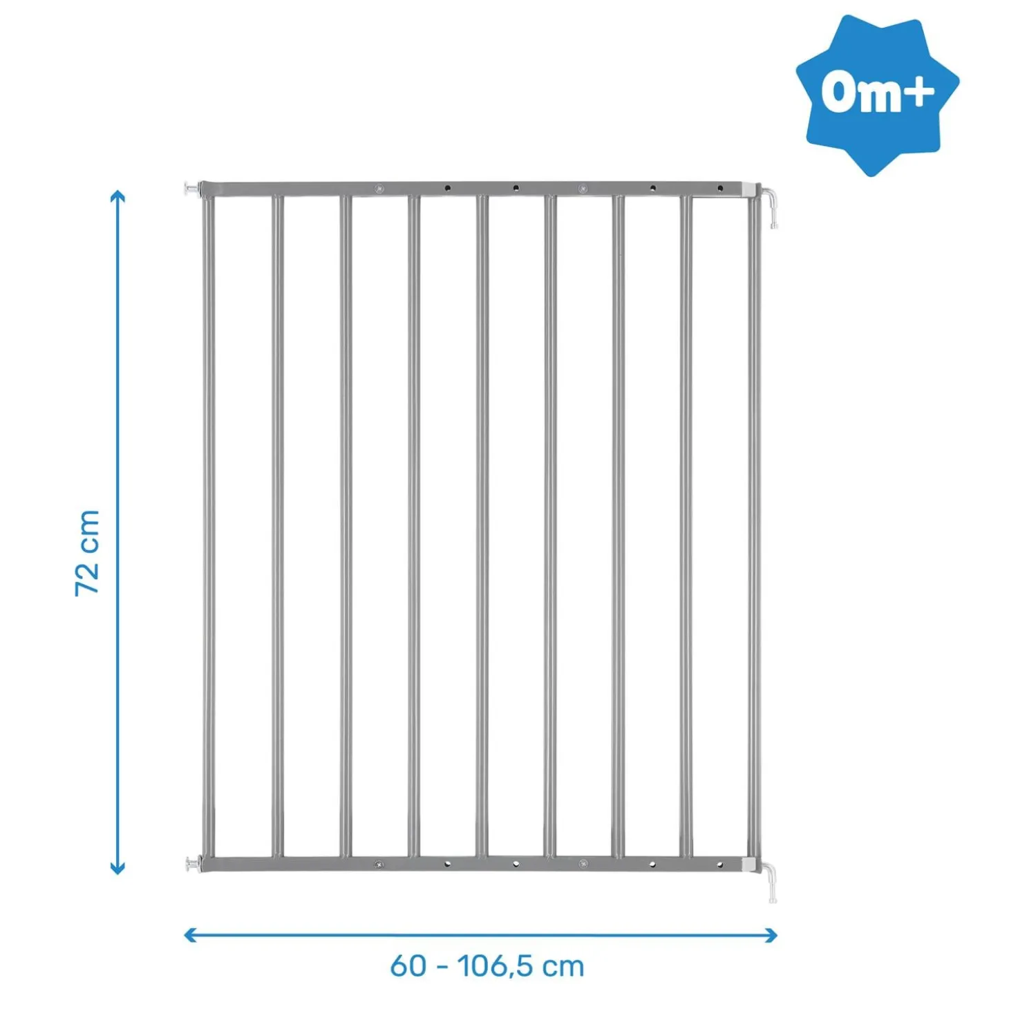 Badabulle Barrière réglable Safe & Protect XL Grise