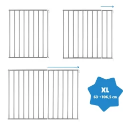 Badabulle Barrière réglable Safe & Protect XL Grise