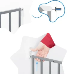 Badabulle Barrière réglable Safe & Protect XL Grise