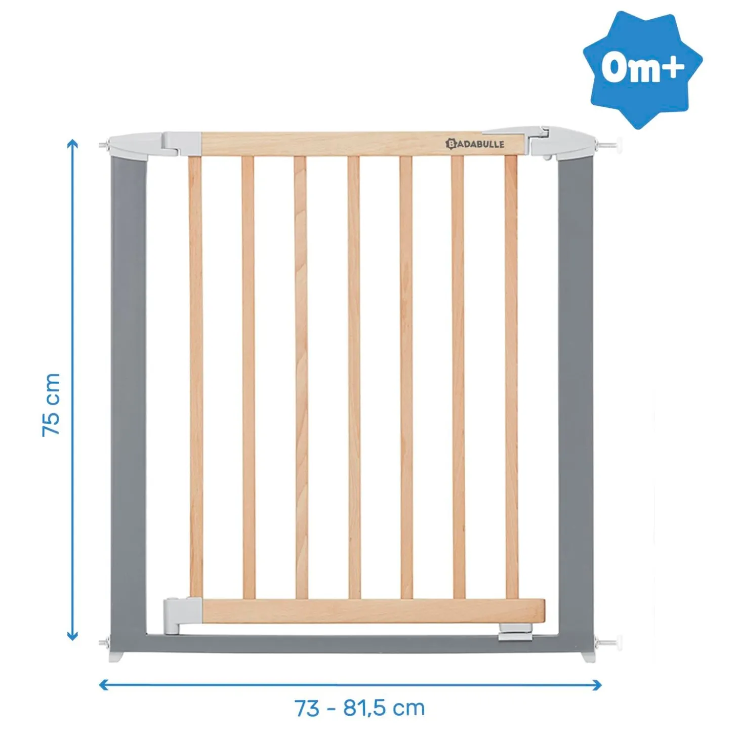 Badabulle Barrière Safe & Lock Bois Et Métal
