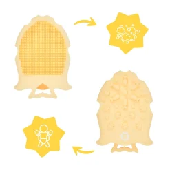 Badabulle Brosse de massage en silicone Jaune
