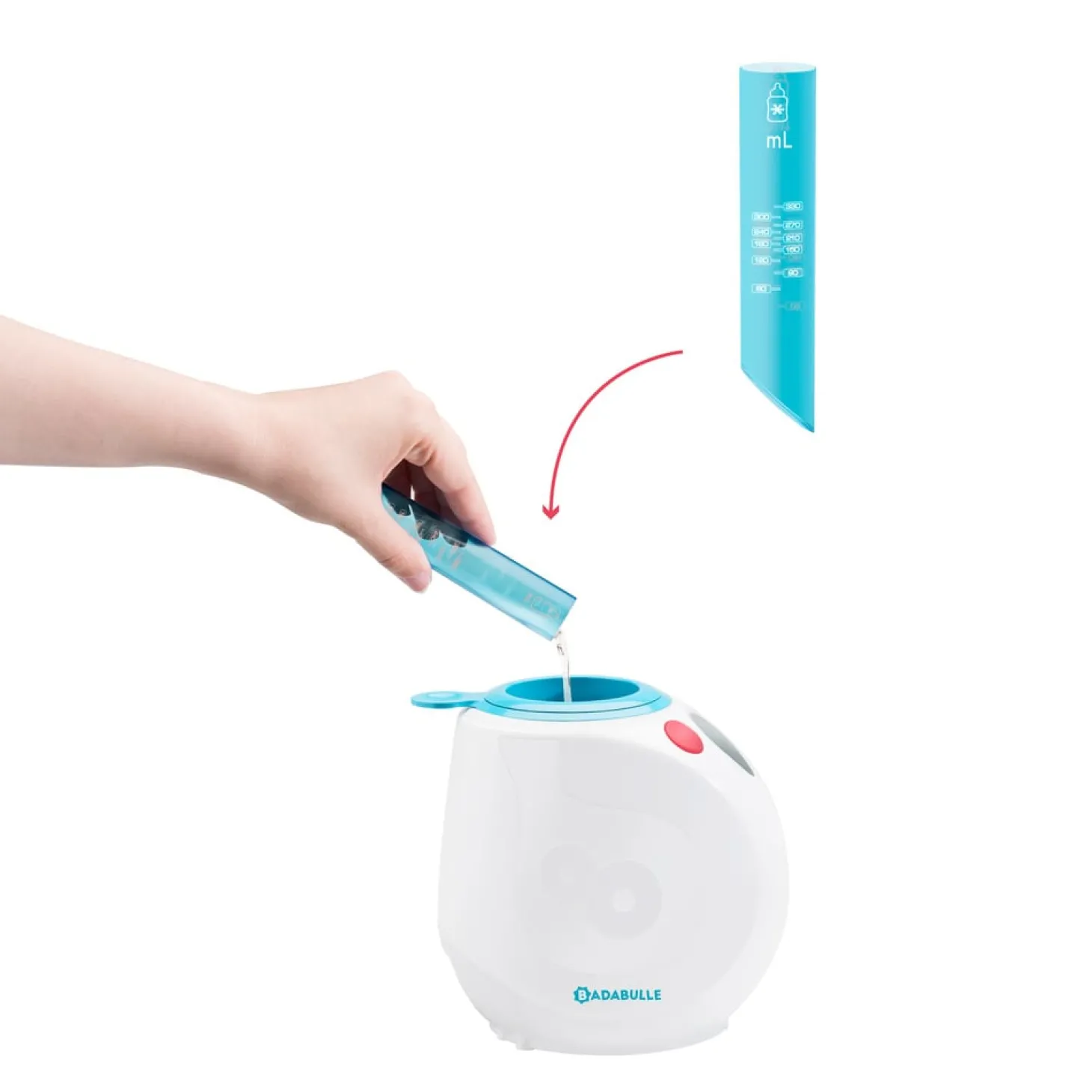 Badabulle Chauffe biberon Easy + pour maison et voiture Blanc/Bleu