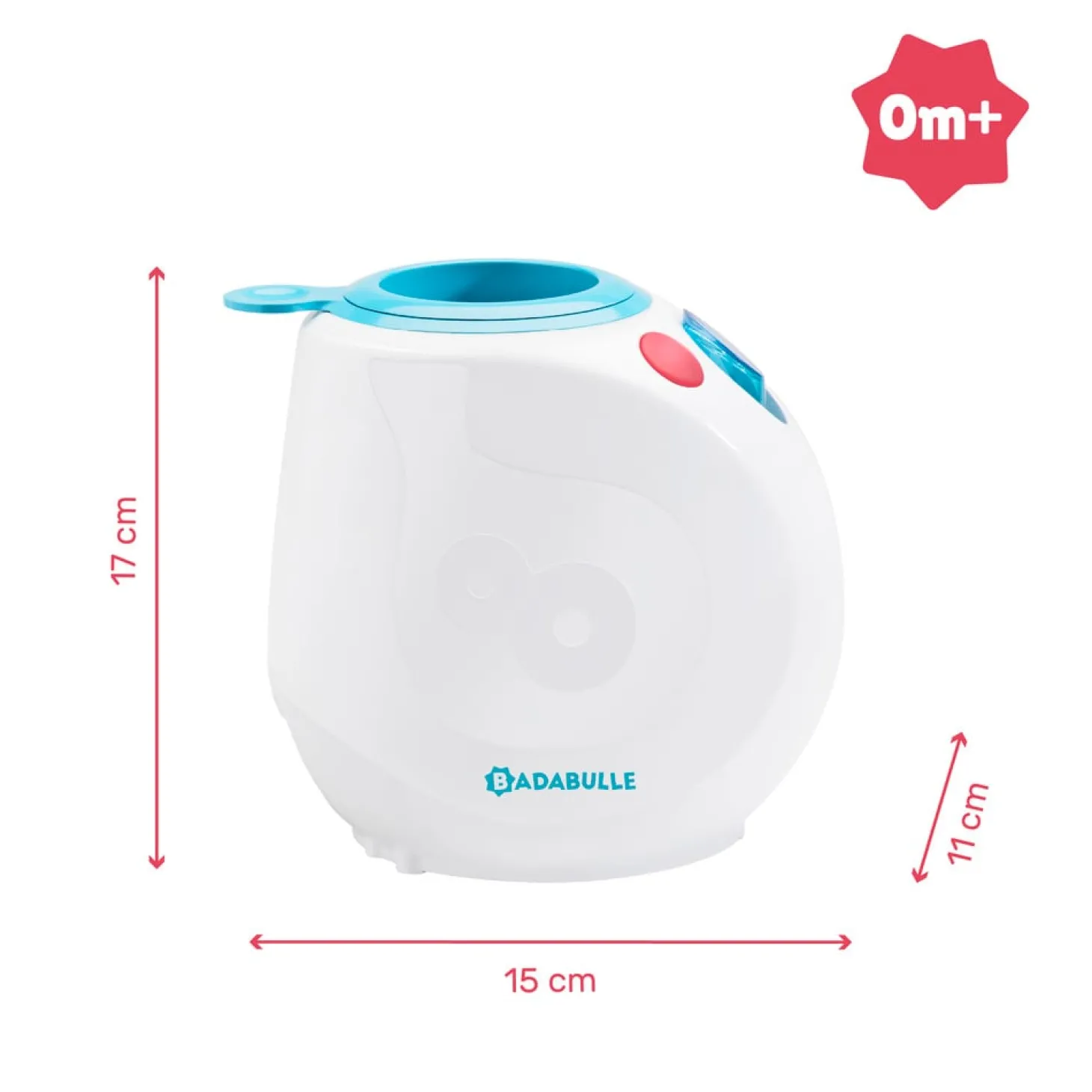 Badabulle Chauffe biberon Easy + pour maison et voiture Blanc/Bleu