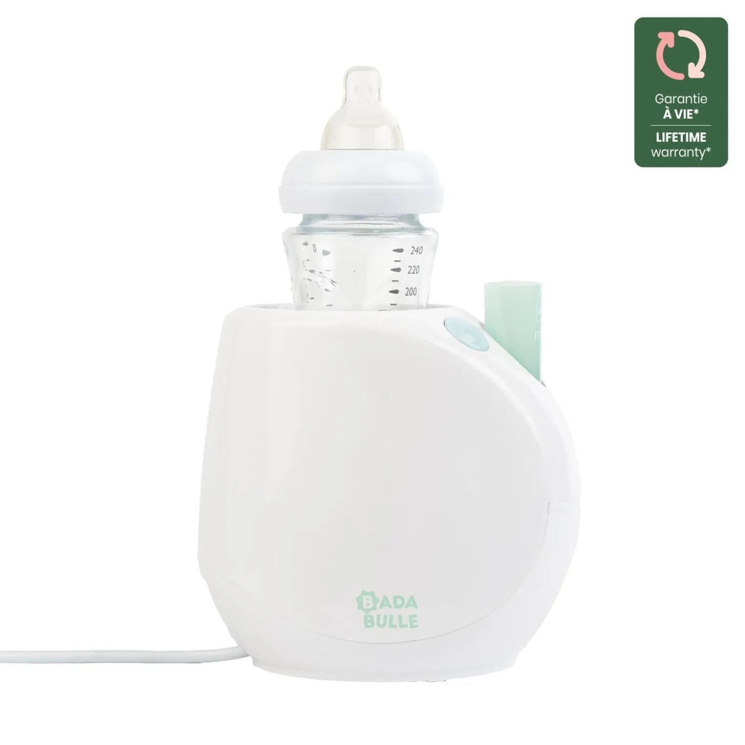 Badabulle Chauffe-biberon easy+ maison Blanc/Vert/Bleu