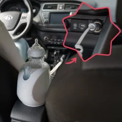 Badabulle                    Chauffe-Biberon Easy+ Maison-Voiture    Pastel Et Blanc
