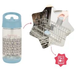 Badabulle                    Gourde avec paille    Bleu            350 ml