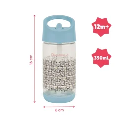 Badabulle                    Gourde avec paille    Bleu            350 ml