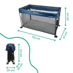 Badabulle                    Lit parapluie easy clip    Bleu