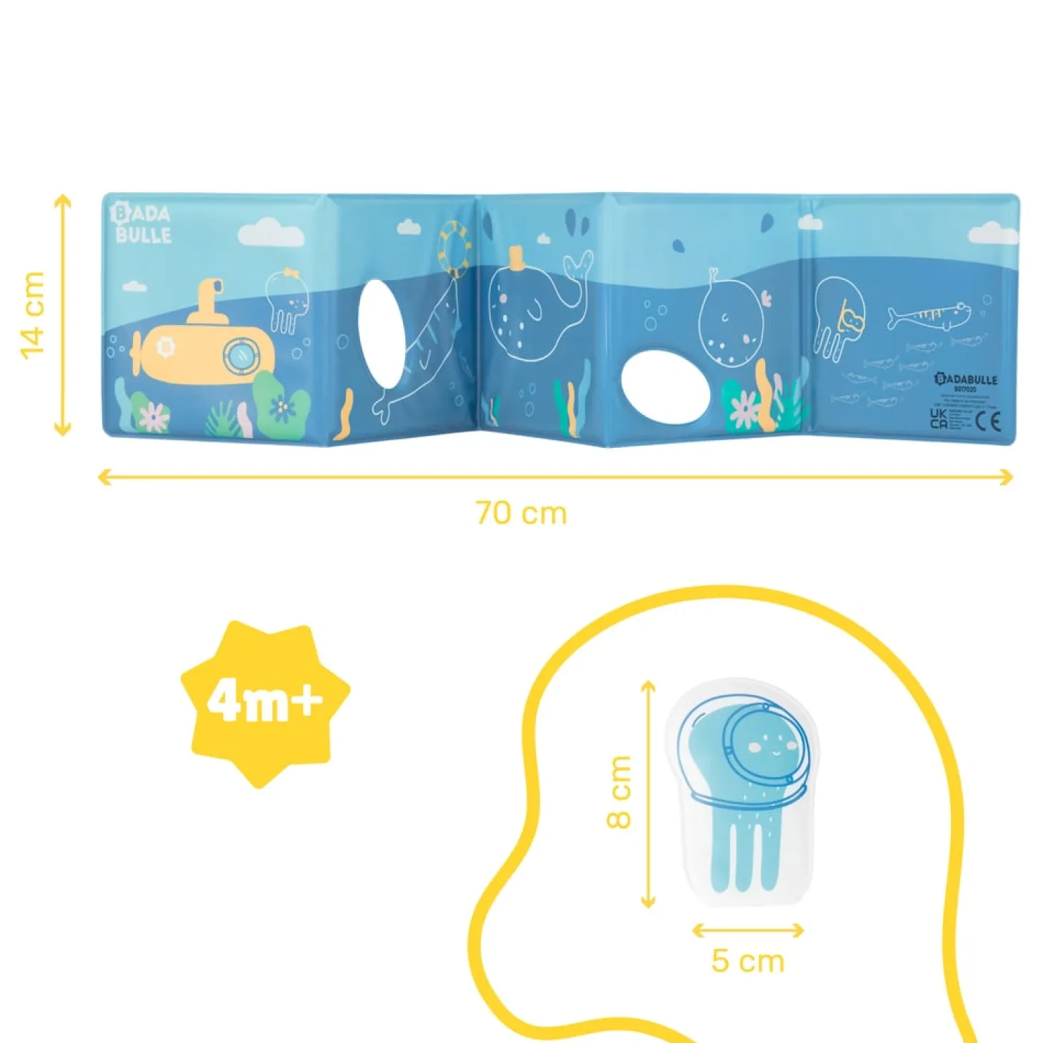 Badabulle Livre de bain et marionnette Bleu