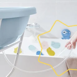 Badabulle Pied avec tuyau pour baignoire baleine Gris