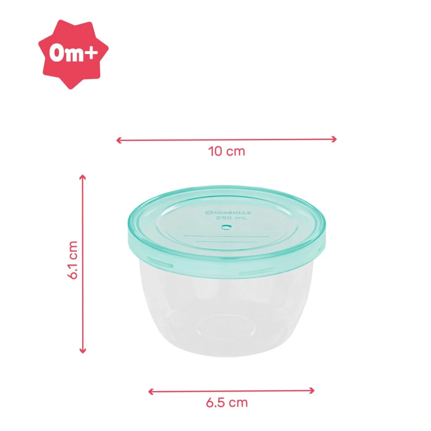 Badabulle 5 pots de conservation Babybowls Multicolore 250 ml