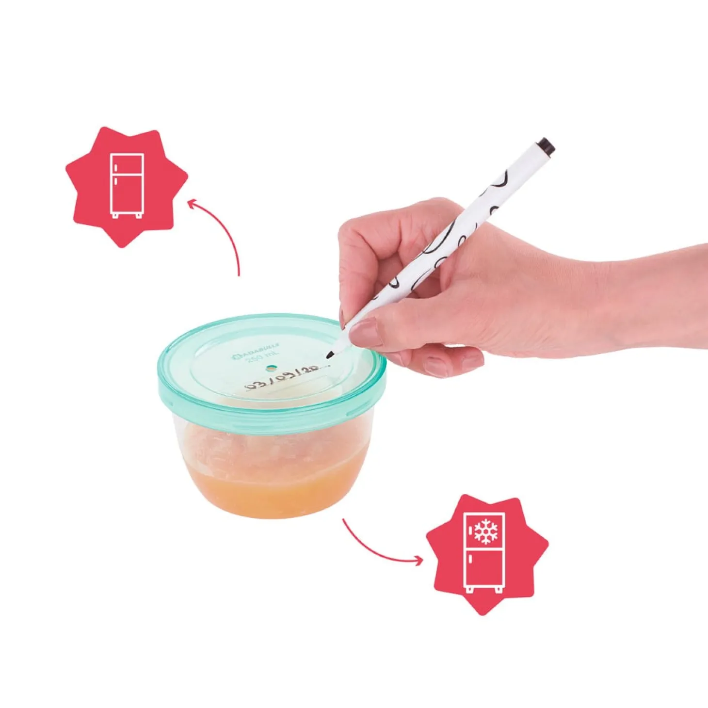 Badabulle 5 pots de conservation Babybowls Multicolore 250 ml
