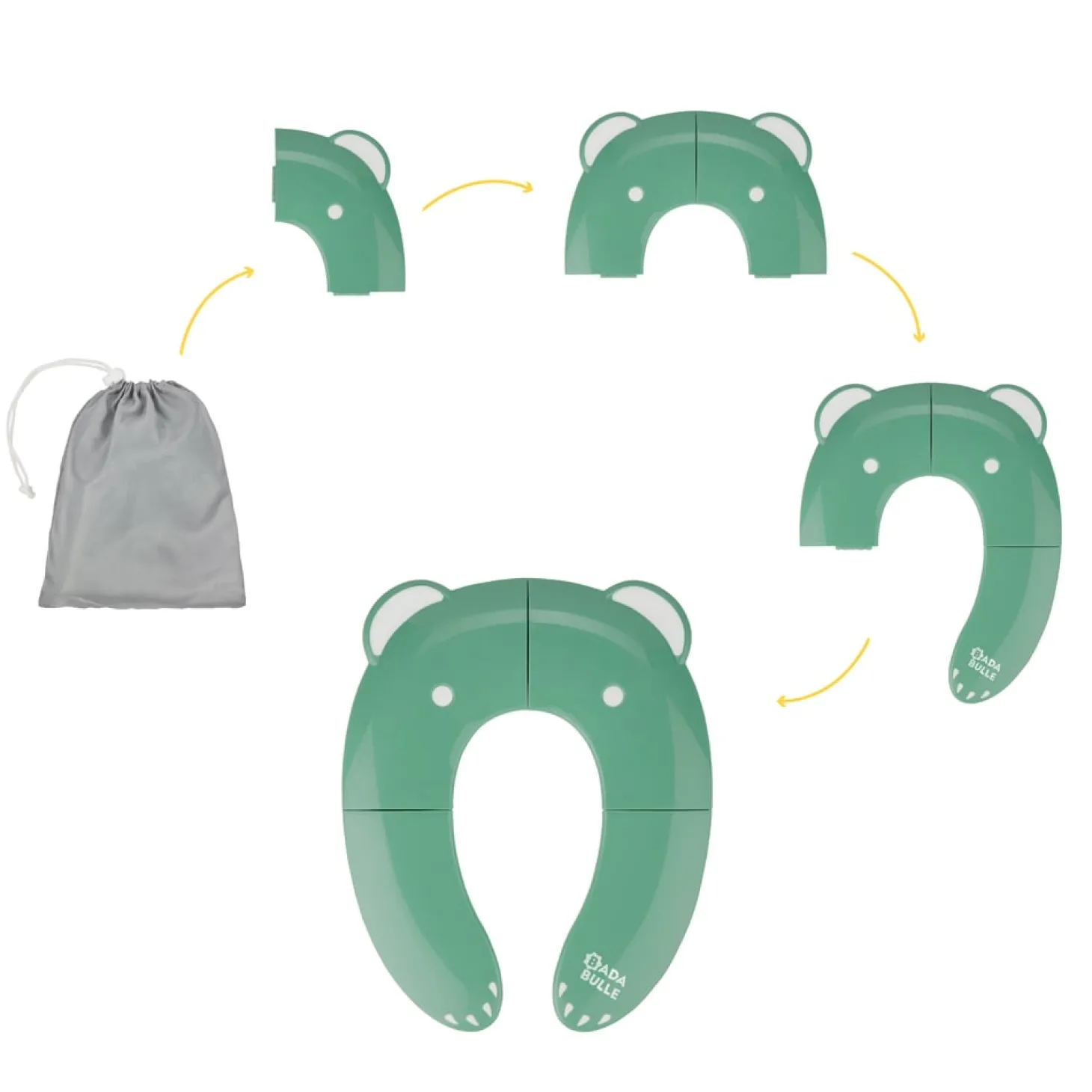 Badabulle Réducteur de toilette pliable Vert