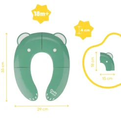 Badabulle Réducteur de toilette pliable Vert