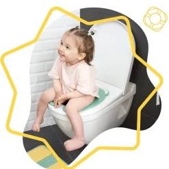 Badabulle Réducteur de toilette pliable Vert