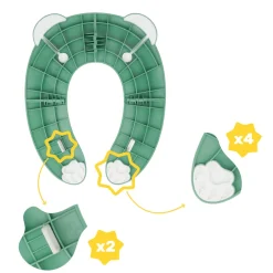 Badabulle Réducteur de toilette pliable Vert