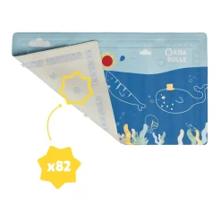 Badabulle Tapis de bain témoin de température bleu