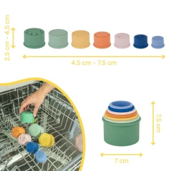 Badabulle                    Tasse empilables en silicone    Multicolore