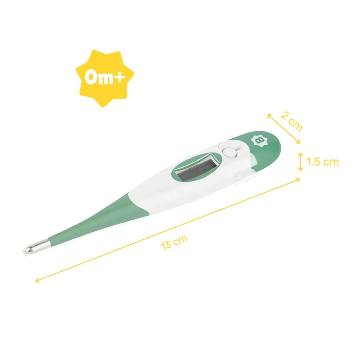 Badabulle Thermomètre embout souple Vert