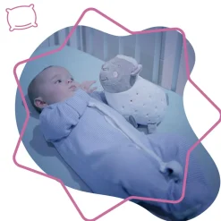 Badabulle Veilleuse mouton peluche Blanc