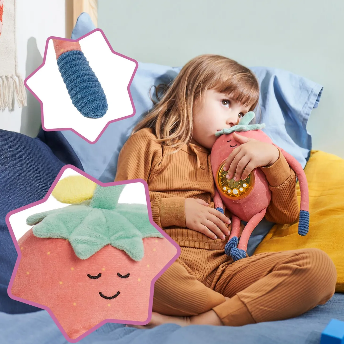 Badabulle Veilleuse peluche Barnabe Rose