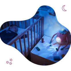 Badabulle Veilleuse peluche Barnabe Rose
