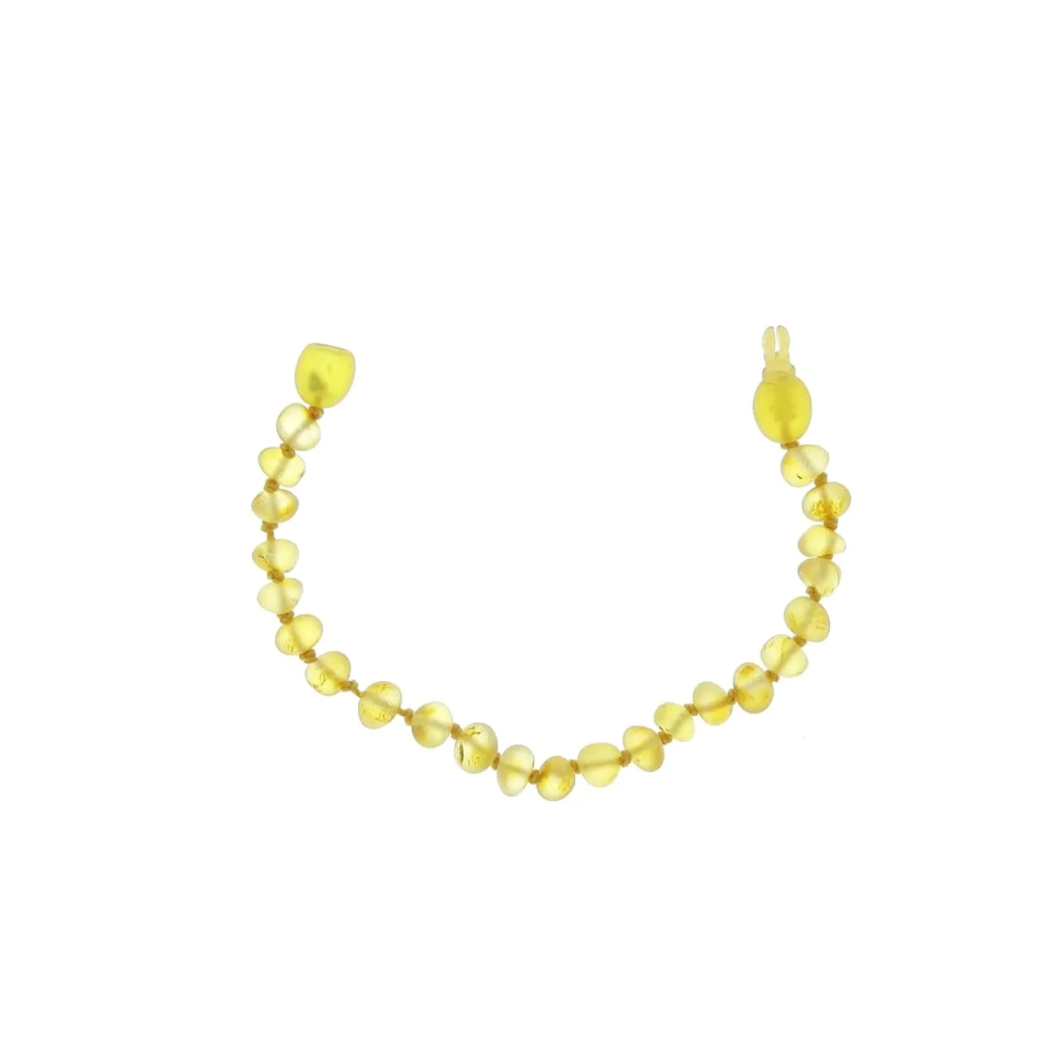 BalticWay Bracelet enfant en ambre Baltique - forme baroque Citrus Non Poli 13 cm