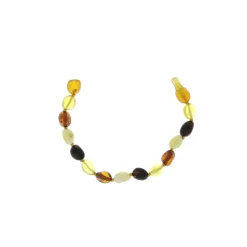 BalticWay                    Bracelet enfant en ambre  Baltique - forme olives    Mix            13 cm