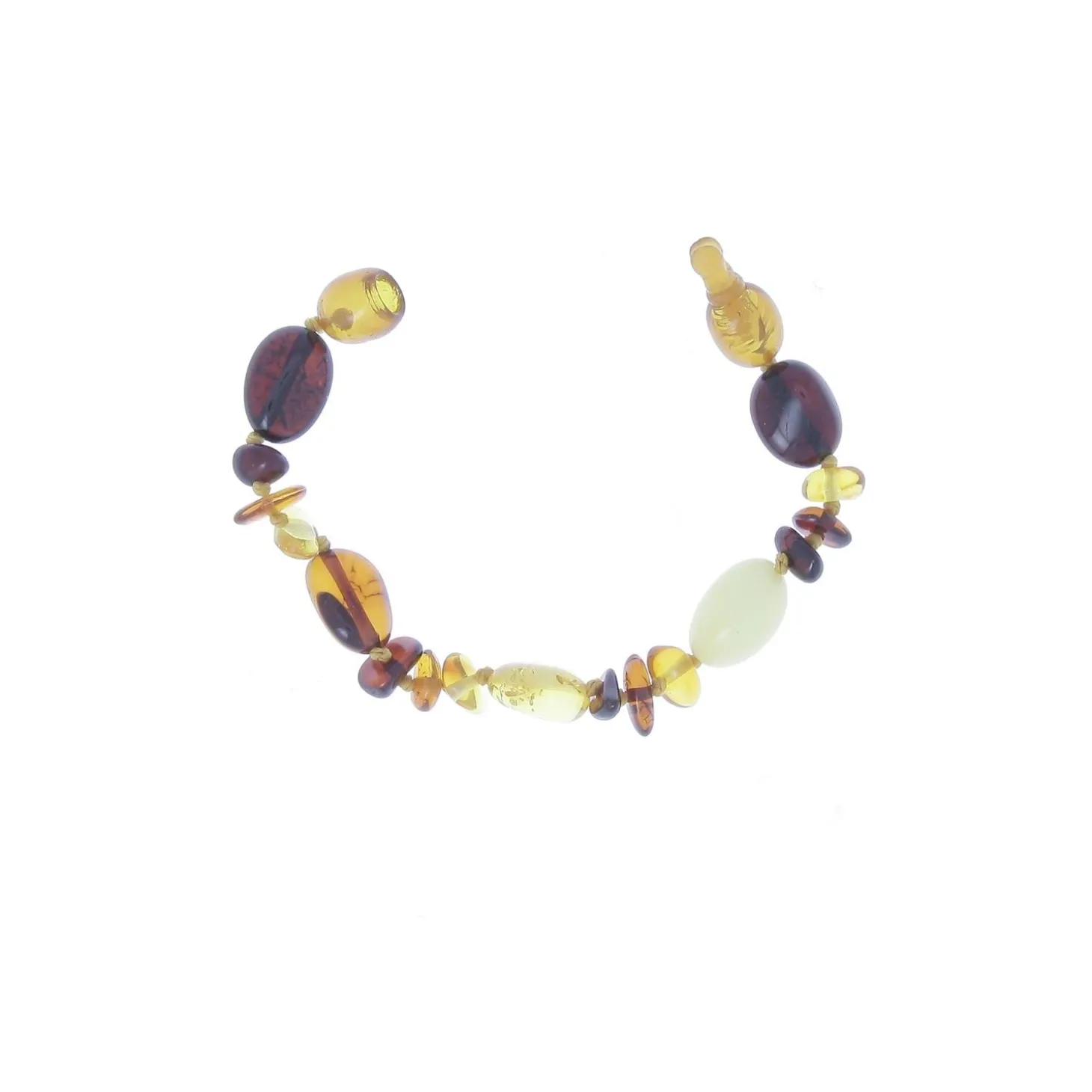 BalticWay Bracelet enfant en ambre de la Baltique - forme hybride Mix 13 cm