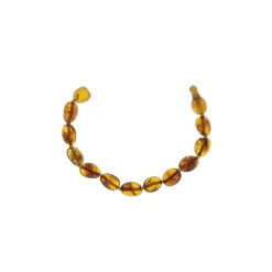 BalticWay                    Bracelet enfant en ambre  Baltique - forme olives    Cognac            13 cm