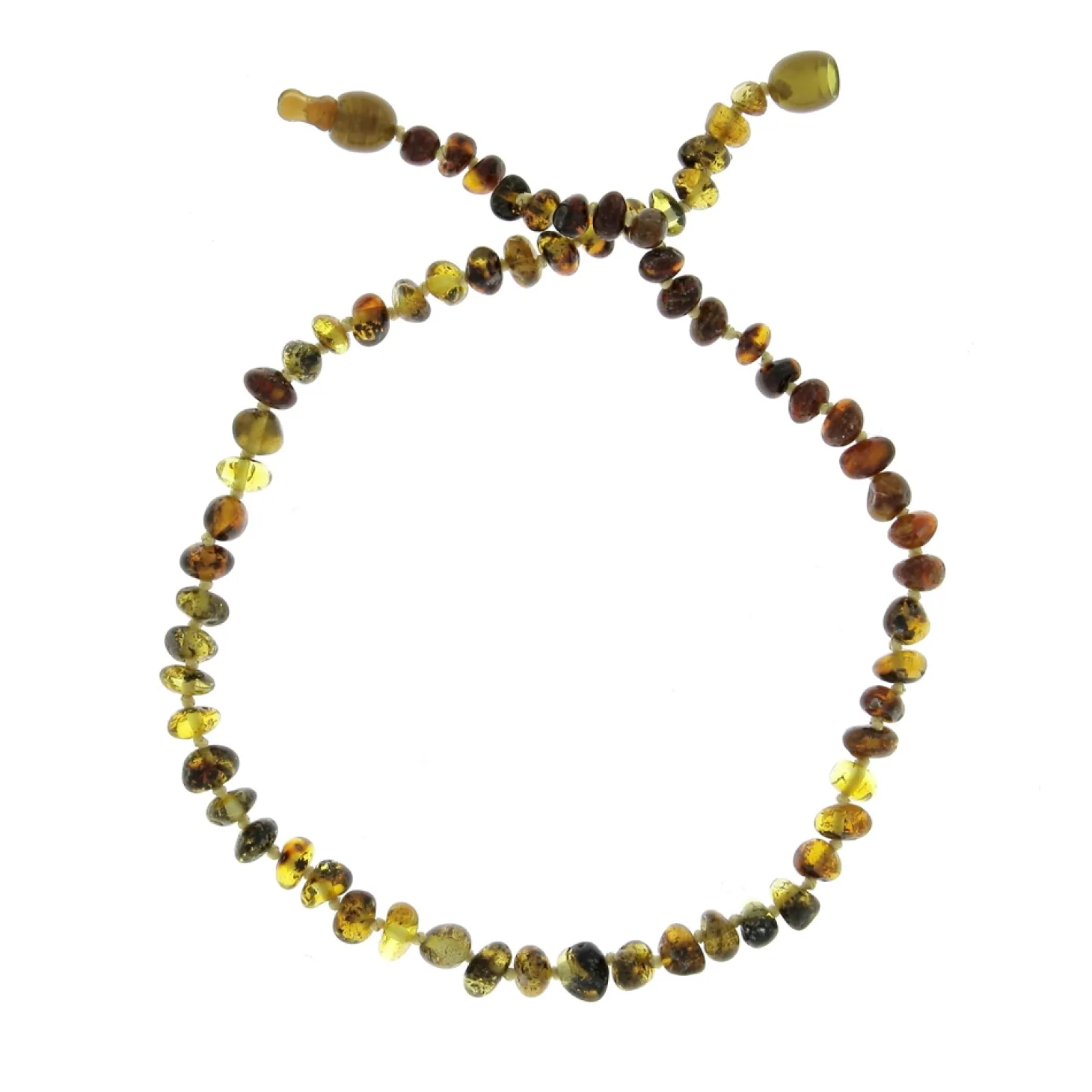 BalticWay Collier ambre Baltique - forme baroque Gray 33 cm
