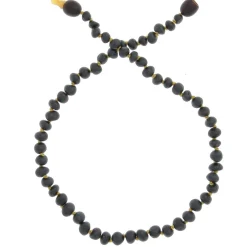 BalticWay                    Collier enfant en ambre de la Baltique - forme baroque    Black Non Poli            33 cm