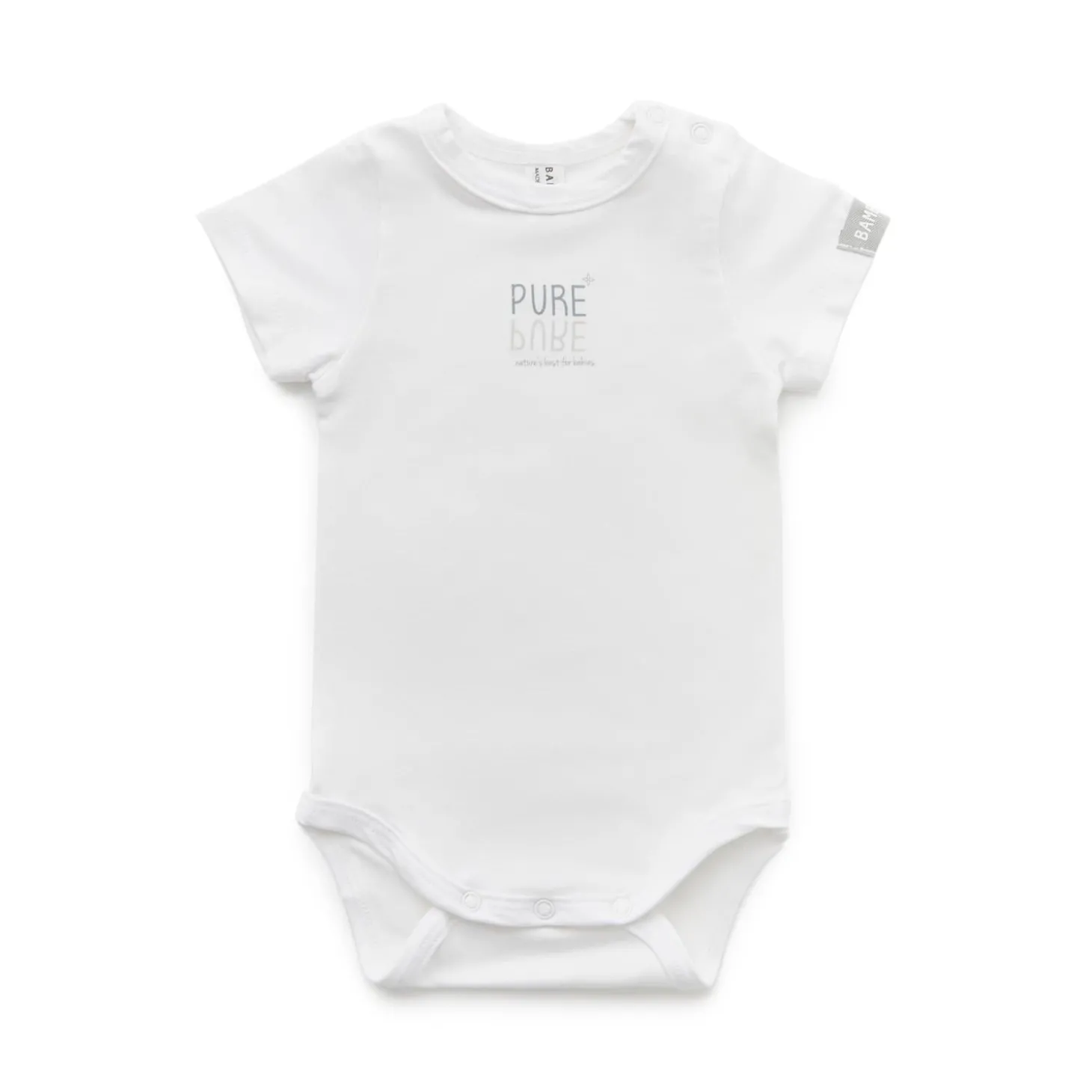 Bamboom Body bébé à manches courtes Blanc 6 mois